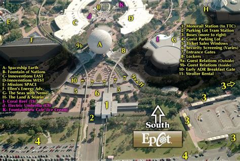 Rope drop, ETWB and stop at Guest services | Epcot map, Epcot, Area map