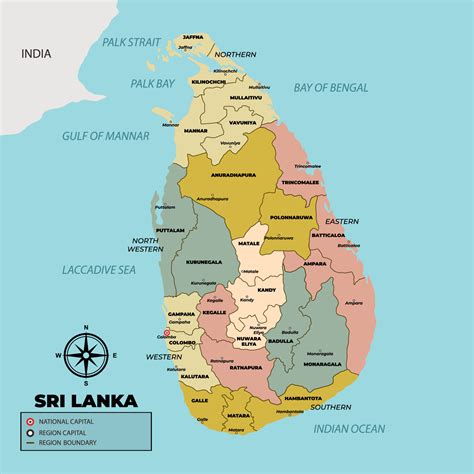 Sri lanka Map With District Name 21610862 Vector Art at Vecteezy