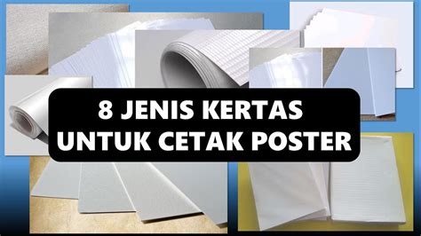 8 Jenis Bahan Kertas untuk Cetak Poster - YouTube