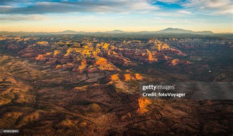 Sedona Sunrise Aerial View Over Red Rock Country Arizona Usa High-Res Stock Photo - Getty Images