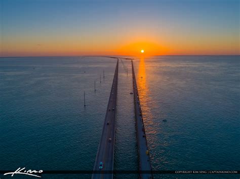 Sunset Seven Mile Bridge Marathon Florida Keys | Royal Stock Photo