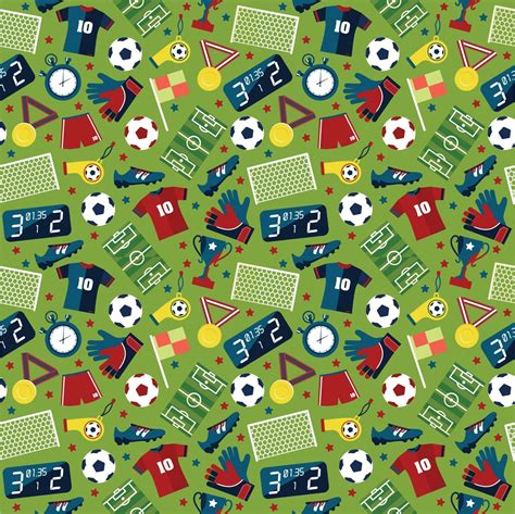 Vector flat seamless texture pattern sport soccer on green background 2055857 Vector Art at Vecteezy