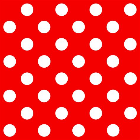 Red and White Polka Dots Pattern - Free Clip Art