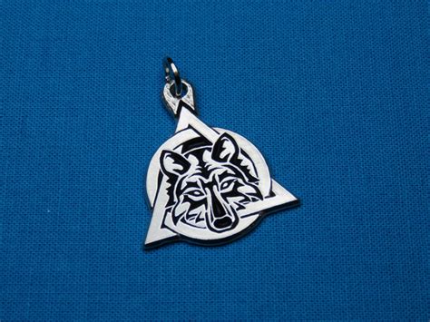 Tribal Wolf Therian Symbol Otherkin Small Lead-Free Charm