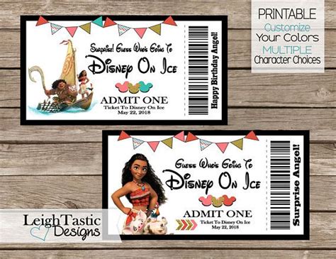 Disney On Ice Printable Ticket