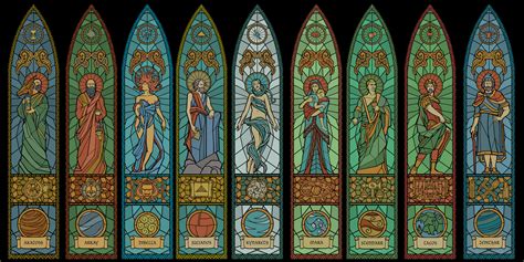 ArtStation - The Nine Divines - stained glass "Project Skywind"