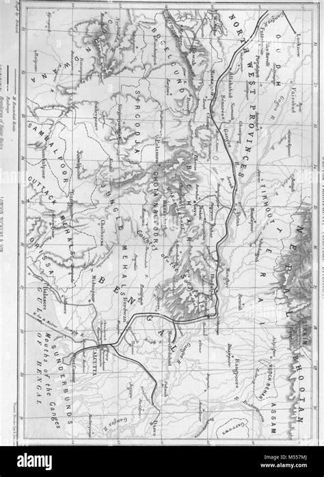 INDIA. Bengal Presidency (Eastern Division), 1878 map Stock Photo - Alamy