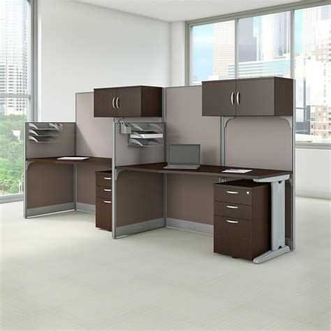 Bush Business Furniture 2 Person Cubicle Workstations 6 Piece Desk | Wayfair