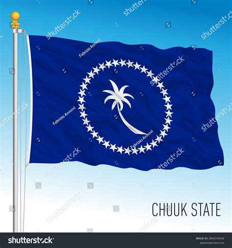 Chuuk State Flag Micronesia Vector Illustration Stock Vector (Royalty ...