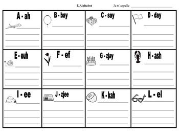 French Alphabet Worksheets by Barbara Saul | Teachers Pay Teachers