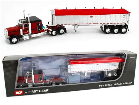 2021 DCP 1:64 RED Peterbilt 389 CHROME MAC Tri-Axle COAL END DUMP Trailer NIB £125.62 - PicClick UK