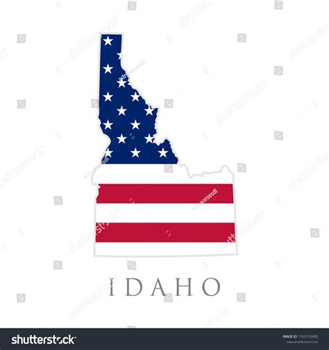 Shape Idaho State Map American Flag Stock Vector (Royalty Free ...