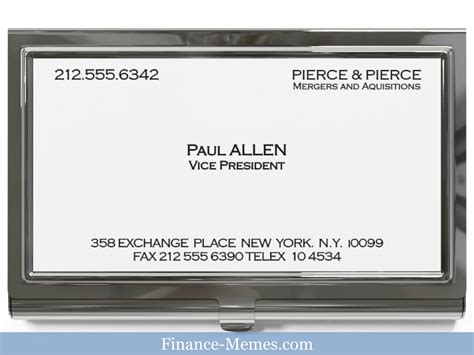 Paul Allen Business Card Holder, American Psycho Office Accessories ...