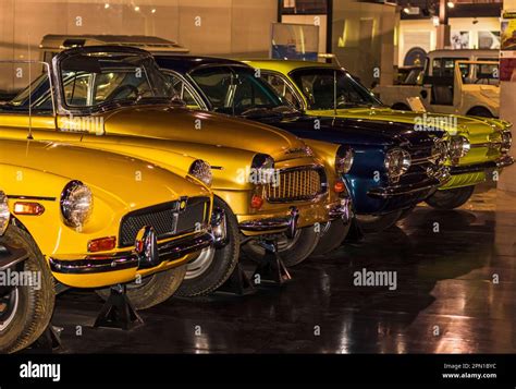 Sharjah, UAE - 01.29.2023 - Classic, retro, vintage cars on display at ...