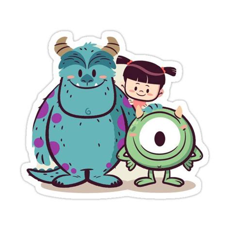 Cute monsters inc Sticker by Pipstikis | Disney sticker, Cute laptop stickers, Bubble stickers