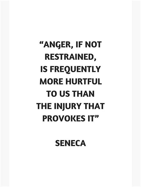 "Stoic Philosophy Quote - Seneca on Anger" Poster for Sale by ...