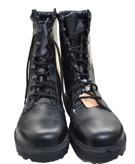 Military Style Black Steel Toe Cap Boots