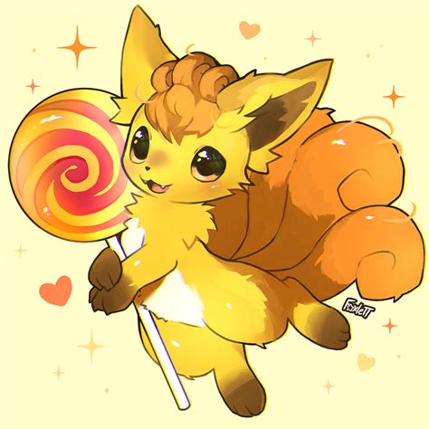 Shiny Vulpix by foxlett on DeviantArt