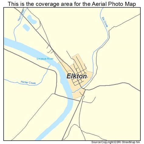 Aerial Photography Map of Elkton, OR Oregon