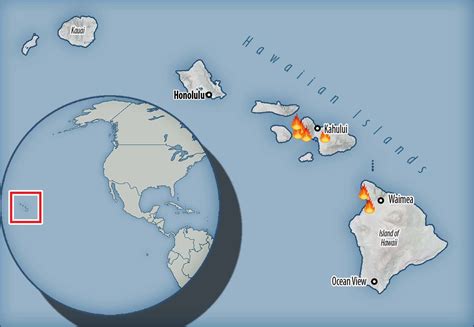 Hawaii fire map reveals locations of deadly wildfires in Maui | US News ...