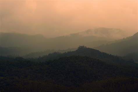 Silhouette of mountains at sunset 1484643 Stock Photo at Vecteezy