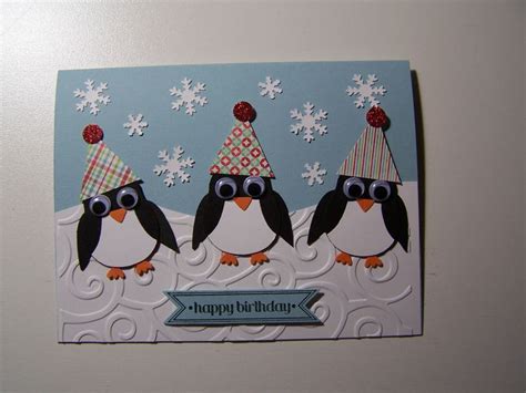 Penguin Birthday Card | Penguin birthday, Birthday cards, Cards