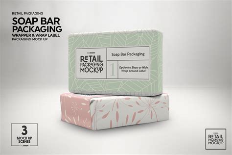 Retail Soap Bar Packaging Mockup | Packaging mockup, Bar soap, Branding ...