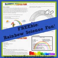 Free Rainbow Science Unit Worksheets