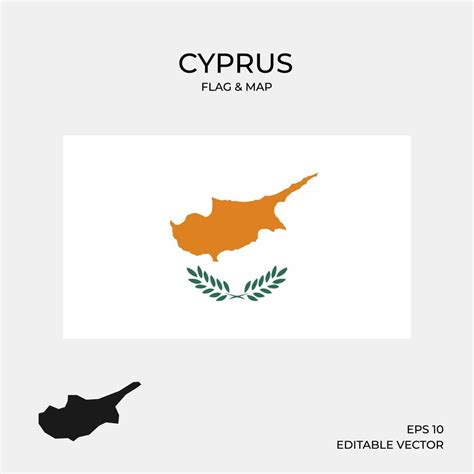 Cyprus map and flag 2046038 Vector Art at Vecteezy