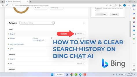 How to View & Clear Search History on Bing Chat AI - YouTube