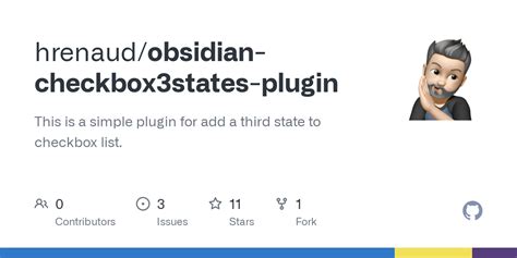 GitHub - hrenaud/obsidian-checkbox3states-plugin: This is a simple plugin for add a third state ...