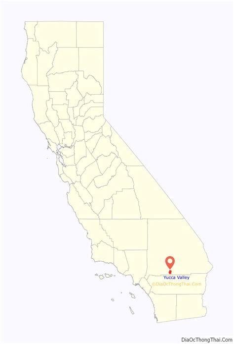 Map of Yucca Valley town - Thong Thai Real