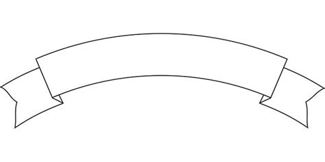 a black and white line drawing of an empty ribbon