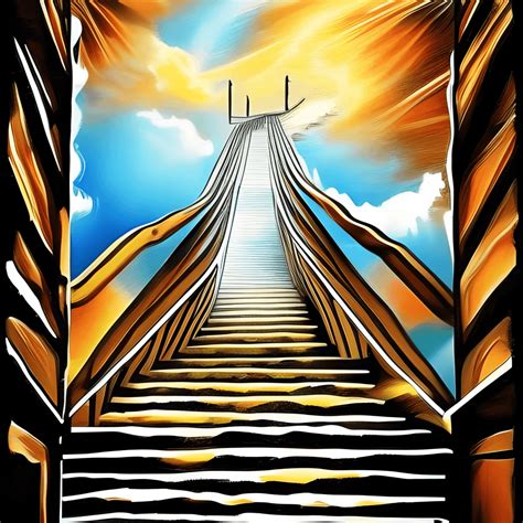 Heavenly Divine Painting Stairways to Heaven · Creative Fabrica