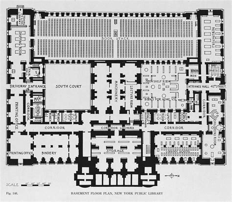 Basement floor plan, New York Public Library (fig. 146) - digital file ...