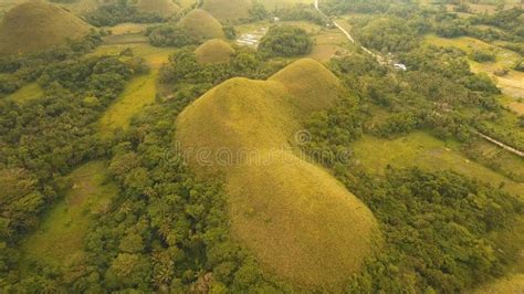 Chocolate Hills in Bohol, Philippines, Aerial View. Stock Photo - Image of idyllic, tree: 134320994