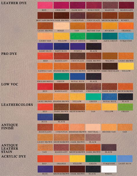 Leather Colors | ubicaciondepersonas.cdmx.gob.mx