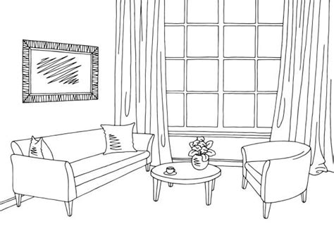 Living Room Clipart Black And White - Room Living Clipart | Bodenswasuee