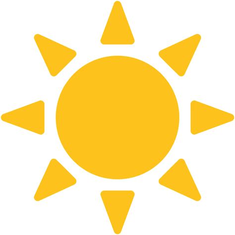 Sun emoji clipart. Free download transparent .PNG | Creazilla