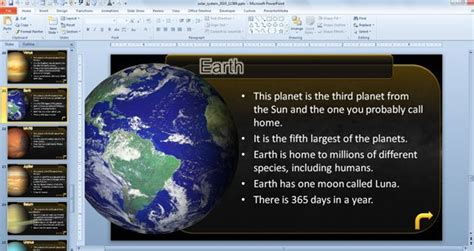 Animated Solar System PowerPoint Template for Science & Astronomy Presentations