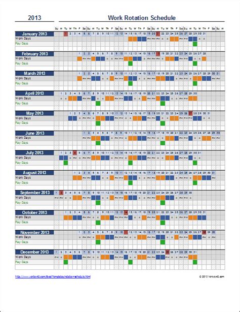 Free Rotation Schedule Template