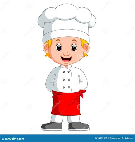 Boy chef cartoon stock vector. Illustration of happy - 95712869