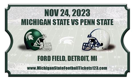 Michigan State Spartans vs Penn State Nittany Lions Football Tickets ...