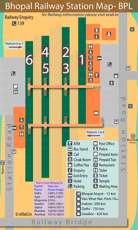 Bhopal Railway Station Map