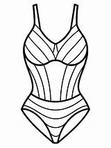 Swimsuits coloring Book pages For Children And Adults With Vector  sketch template