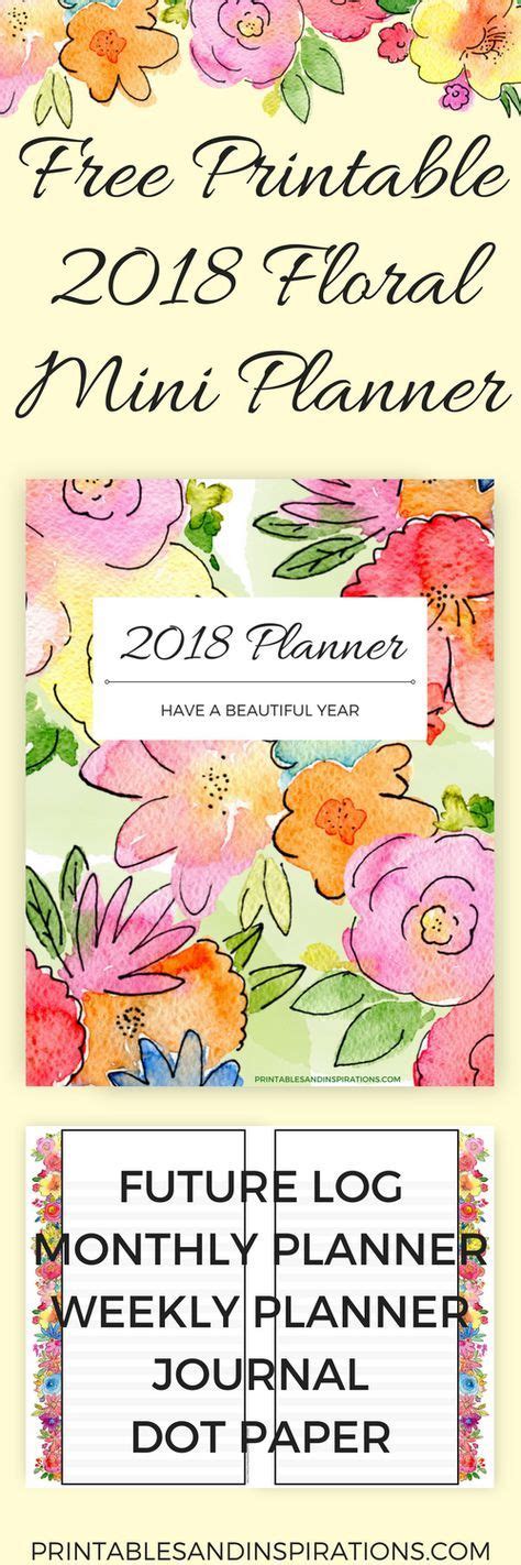 Free Printable Floral Planner For Any Year (UPDATED!) - Printables and Inspirations | Planner ...