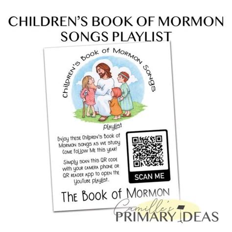 Children's Book of Mormon Songs YouTube Playlist - Camille's Primary Ideas