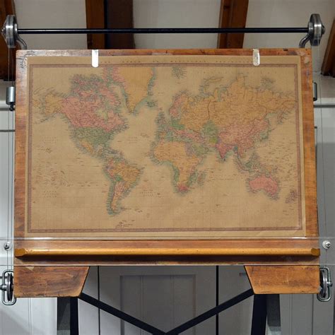 World Map Vintage Style Poster - Etsy