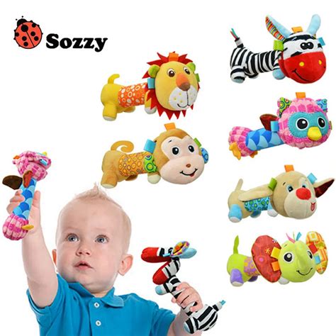 Newborn Baby Soft Plush Rattle Infant Animals Mirror Toys Hand Bells Kids Christmas Gift High ...