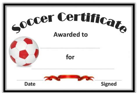 Soccer Certificate Template - Free Soccer Award Certificates Printable | Free Printable